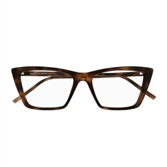 NEW SAINT LAURENT HAVANA BROWN WOMEN EYEGLASSES SAINT LAURENT - Picture 1 of 4